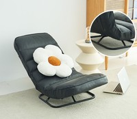 Fauteuil pivotant en tissu à technologie sans lavage, inclinable, rotatif et transformable en lit, petit canapé de balcon pour une personne, idéal pour la sieste, canapé paresseux