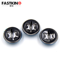 65Mn Cap-type Bearing Clip Flanged Tight-fit Plum-flower Clamp Lock Retaining Ring Spring Clip Turn Black M5M6