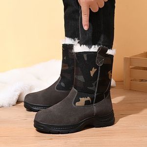 Bottes d'hiver à tige haute avec doublure en peau de mouton, épaisses, chaudes et imperméables pour une utilisation en extérieur - Product Image 4