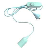 Ensemble de câbles de lampe rétro vintage en plastique isolé, style vis, avec variateur d'intensité, accessoires d'éclairage, câble tressé et prise
