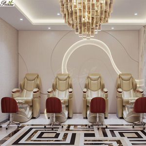 Silla de spa de manicura y pedicura individual <span class=keywords><strong>con</strong></span> respaldo de ala para salón de belleza <span class=keywords><strong>con</strong></span> armario de almacenamiento - Product Image 6