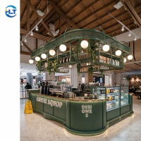 Kiosque de café modulaire intérieur en métal robuste et écologique, personnalisé en usine, pour centre commercial, stand de vente de boissons