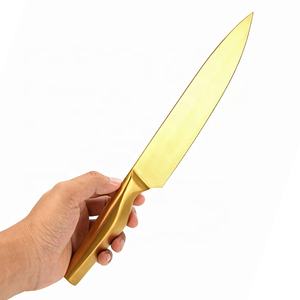 الأفضل مبيعاً طقم سكاكين مطبخ من نوع كينج 6 طلاء ذهب وردي ياباني من الفولاذ الوردي - Product Image 4