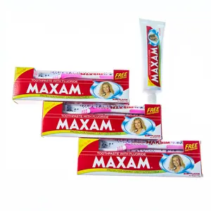 ยาสีฟัน Maxam 145กรัมพร้อมแปรงสีฟัน (กล่องสีแดง) Hu