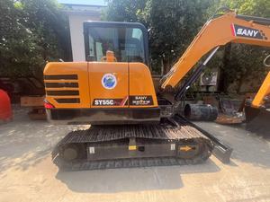 Excavadora SANY SY55C de 5.5 Toneladas, 90% Nueva, Original, con EPA y CE, Excavadora Agrícola Usada de 5 Toneladas, Mini Excavadora Sany55 - Product Image 2