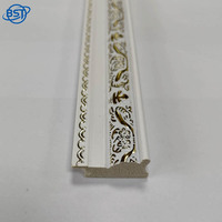 Panneaux de moulures murales modernes en polyuréthane 3D PU PVC Garniture de rampe de chaise pour mur, plafond, fenêtre, armoire, porte, miroir, cadre en plastique