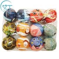 Balle anti-stress élastique en mousse PU de 63 mm en forme d'animal marin de dessin animé, pour la décompression, pour fabricants transfrontaliers