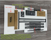 Bureau de travail électrique AOR, nouveau modèle, avec plateau en acier inoxydable, RGB, commande intégrée à aspiration magnétique, extensible, usage commercial