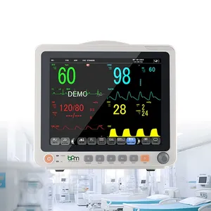 BPM-M1215 Großhandel 12,1 Zoll Bildschirm Tierarzt Lebenszeichen-Monitor Multi-Parameter EKG NIBP SPO2 TEMP RESP PR Tierarzneimittelmonitor