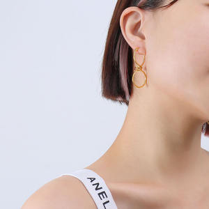 Orecchini a Forma di 8 in Acciaio Inossidabile Placcato Oro 18K per Donna, Vendita Calda - Product Image 5