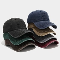 Casquette de baseball rétro américaine personnalisée en gros, broderie numéro 91, effet vieilli, calotte souple, chapeau de soleil pour streetwear et activités de plein air