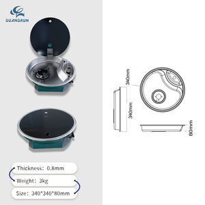 GUANGRUN Petit <span class=keywords><strong>Plaque</strong></span> <span class=keywords><strong>de</strong></span> <span class=keywords><strong>Cuisson</strong></span> à Gaz à Brûleur Unique 340mm Couvercle en Verre Trempé 1.8kW Allumage Électrique à Impulsions Pièces - Product Image 3