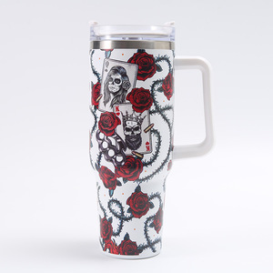 2025 Venta caliente de dibujos animados de acero inoxidable taza aislada taza de agua 40oz con asa y paja Ice King Cup - Product Image 6