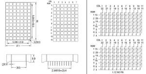 Alta Qualidade 1.4 Polegada 11x7 Verde 4.2x4.5mm Dot Matrix Display - Product Image 6