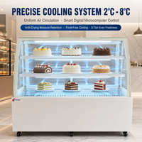 Réfrigérateur vitrine encastrable sur mesure pour tranches de gâteaux et pâtisseries 2-8 ° C