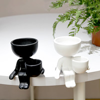 Pot Succulent en céramique pour plantes, petits Pots de fleurs créatives en céramique, en forme humaine, Mini planteuses de plantes pour la décoration intérieure et le bureau, pour la maison