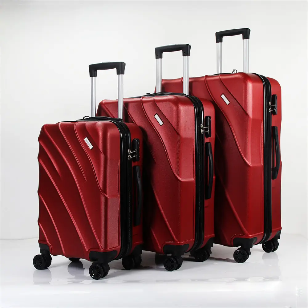 Mala de bagagem inteligente abs, conjunto de bagagem para carrinho de viagem com alça macia