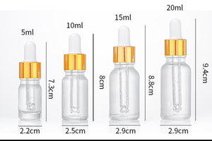 Oferta Especial: Botella de Vidrio Boston de 30ml, 60ml, 120ml con Gotero, Transparente, Esmerilada, con Tapa Plateada para Tratamiento Localizado - Product Image 6