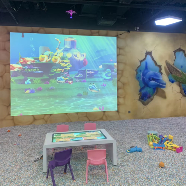 Interactive Immersive Projection Wall System for Kids Indoor Playground AR Painting Games LCD Display App Control Home Shopping
