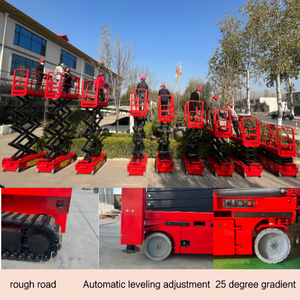 6M 8m 10m 12m 14m 18m 300Kg 1T 2T capacidad eléctrica pequeña hidráulica un hombre elevador de tijera manlift plataforma móvil terreno accidentado - Product Image 4