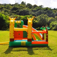 Castillo Hinchable Infantil Al por Mayor con Trampolín Inflable y Tobogán Seco para Actividades de Jardín, Combinación de Casa de Rebote