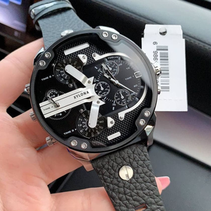 Montre de luxe à quartz pour hommes Montre de sport classique multifonction en acier inoxydable et <span class=keywords><strong>cuir</strong></span> - Product Image 3