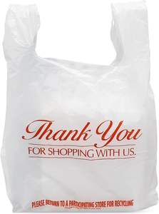 Sacs de T-shirt de HDPE de petite entreprise avec des poignées de longueur de main pour l'impression durable et recyclable de Flexo de supermarché disponible - Product Image 5