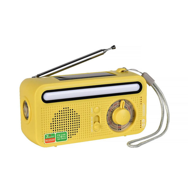 Factory OEM Solar Hand Crank Radio AM FM SW 3 Band Dual LED Flashlight Reading Light SOS Alarm Portable Camping Radio Qutdoor
