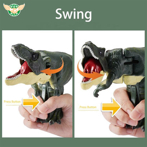 Jouet Dinosaure Amélioré Jouet Dinosaure Fidget Enfants Appuyez sur le Modèle de Dinosaure T-Rex avec Tête et Queue Oscillantes avec Lumière et Son - Product Image 2