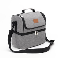 Nouveau sac de bouteille de lait maternel personnalisé pique-nique thermique stockage des aliments sacs à bandoulière isolé double compartiment sac de refroidissement pour boissons