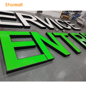 Segni di costruzione esterno esterno grandi lettere illuminate 3D segnaletica personalizzata luce in acciaio inox pubblicità <span class=keywords><strong>Logo</strong></span> del marchio - Product Image 2