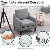 Fauteuil de salon en bois OEM ODM, mobilier en tissu, pour hôtel commercial, villa, sur mesure, vente en gros, directement de l'usine, canapé individuel de luxe