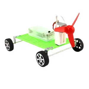 مجموعة تعليمية على شكل روبوت من مجموعة اصنعها بنفسك لعبة تقنية طاحونة الهواء على شكل سيارة كهربائية صغيرة للتجربة مع مواد تعليمية للأطفال