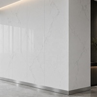 Panneau décoratif de rénovation murale pour salle de bain d'hôtel WYRAX Panda White PVC UV Marble Sheet 1220x2440mm 3.5mm
