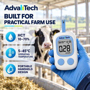 Medidor de Cetonas en Sangre y Leche Bovina AdvallTech 2 en 1, Probador de Cetosis en Vacas Lecheras en 8 Segundos - Product Image 5