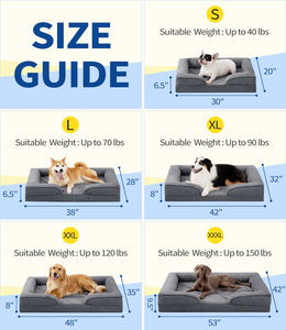 Orthopädisches Hundebett mit Geringer Mindestbestellmenge, Stützendem Schaumstoff, Waschbarem Bezug und Rutschfester Unterseite, Großes Sofa für Sehr Große Hunde - Product Image 6