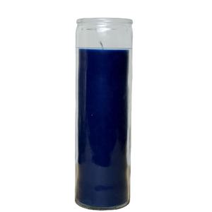 Bougie en verre bleue 7 jours pour attirer la richesse et bénir l'âme indienne, bougie magique OEM - Product Image 1