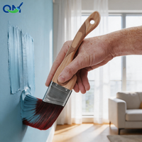 Ensemble de pinceaux de peinture industriels DIY de haute qualité, personnalisables, avec manche ergonomique en bois pour un polissage et une peinture efficaces