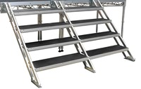 2-5 étapes ou escalier d'étape de taille ajustée par aluminium pour des événements d'intérieur et extérieurs