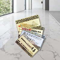 Tarjeta VIP de Metal de Lujo Personalizada, RFID/NFC 13.56 MHz, Impermeable, Chapada en Oro, Diseño Grabado para Membresía de Hotel o Negocios
