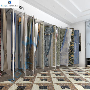 Support d'affichage de rideaux coulissants en métal de taille personnalisée, type tournant, autocollant, support d'affichage de papier peint pour salle d'exposition - Product Image 2