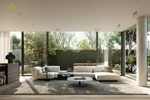 Villa contemporaine moderne de luxe à quatre étages avec toit en tuiles méditerranéennes et balcons en verre, service de rénovation et de conception - Product Image 6