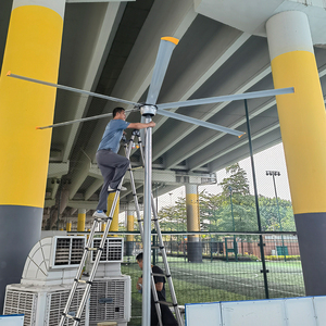 Grand <span class=keywords><strong>ventilateur</strong></span> sur pied HVLS extérieur de 14-16ft avec onduleur 3m/5m contrôleur de vitesse de hauteur de poteau montage de <span class=keywords><strong>ventilateur</strong></span> de plafond - Product Image 6