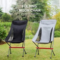 Chaise de jardin ultralégère en alliage d'aluminium - Chaise pliante à dossier haut pour l'extérieur, chaise de plage portable