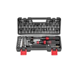 طقم مفتاح عزم قابل للتعديل 51 قطعة للتجارة الخارجية، مفتاح مسبق الضبط بالكيلوغرام، طقم مفك براغي صغير للدراجات من الكروم والفاناديوم - Product Image 1