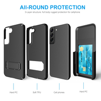 Étui de téléphone antichoc en TPU+PC avec design blindé et étui ceinture intégré pour S22 Plus, personnalisé en usine, vente en gros