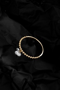 Bague de luxe en or blanc massif 14 carats avec diamant rond brillant de 0,31 ct cultivé en laboratoire |   Diamant de laboratoire taille brillant rond pour fiançailles - Product Image 3