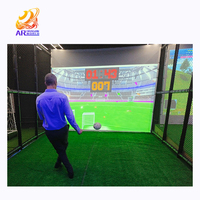 Simulateur de football interactif en salle pour enfants et adultes - Football intelligent AR haute définition certifié CE pour parcs d'attractions intérieurs