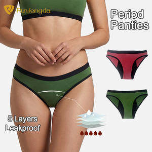 Braguitas Menstruales para Mujer, Flujo Abundante, 5 Capas, a Prueba de Fugas, 100% Algodón Natural, Personalizables al por Mayor, OEM ODM - Product Image 1