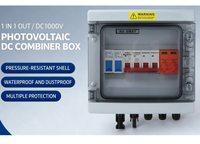 Boîtier de Jonction Solaire MINGTUO IP66 ABS 500V DC 32A, Boîtier Combinateur PV Étanche 3 Entrées 3 Sorties, Boîtier de Distribution Extérieur 6 Prises